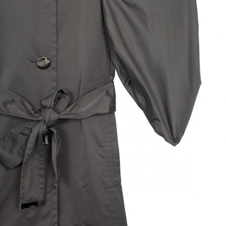 مملوكة مسبقًا Escada Puff Sleeves Polyester Trench Coat S