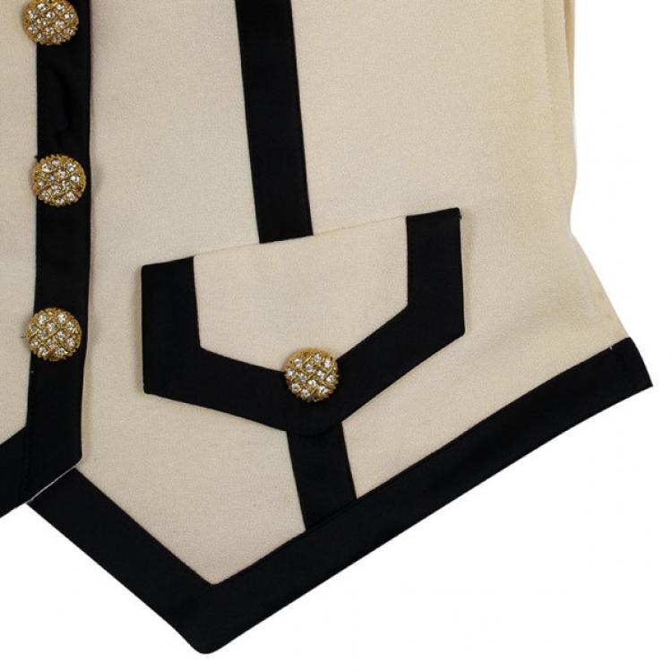 Pre Owned Vintage Escada Couture Monochrome Corset S