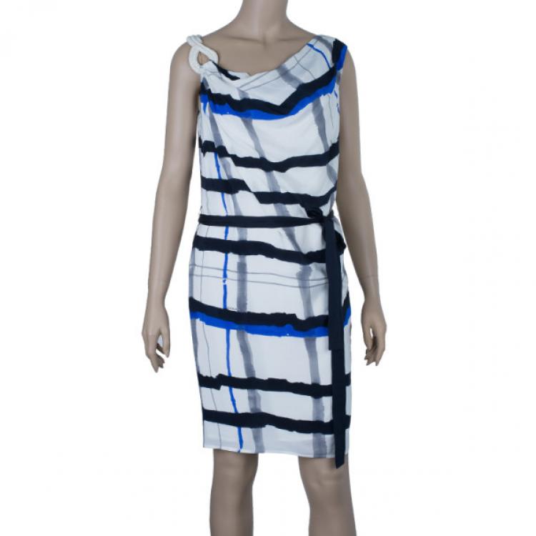 Pre Owned Escada Doutzen Silk Printed Dress XS