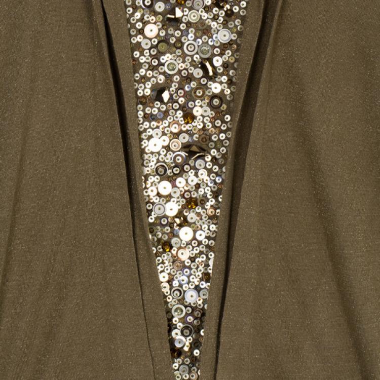 Pre Owned Escada Brown Sequin Top S