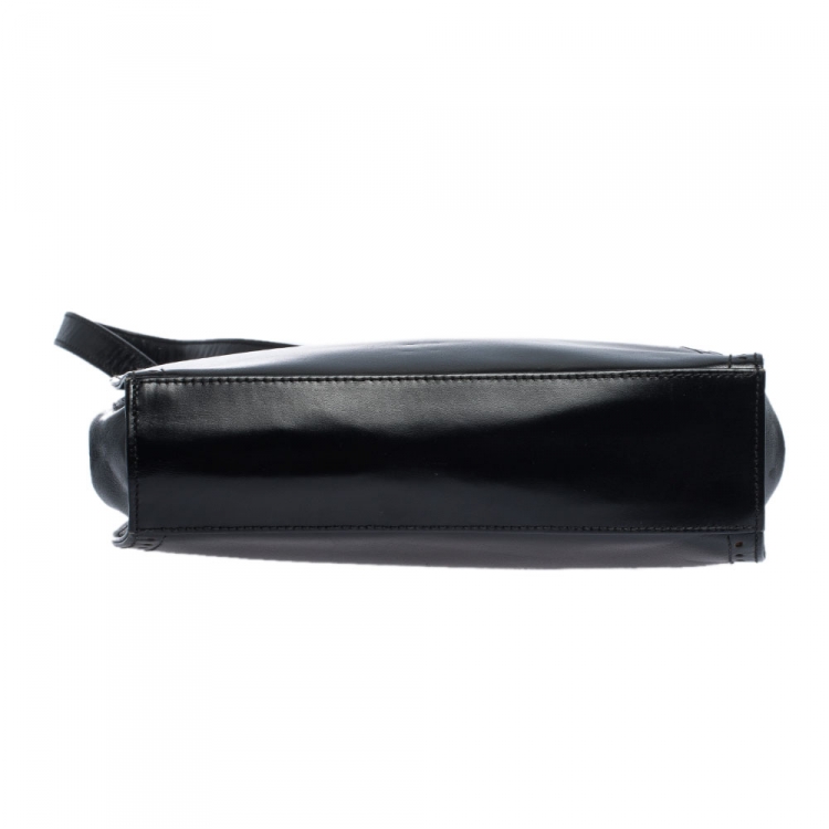 Pre Owned Escada Black Leather Crossbody Bag