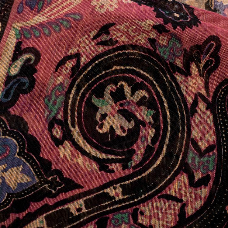 Pre Owned Etro Multicolor Printed Linen and Silk Stole