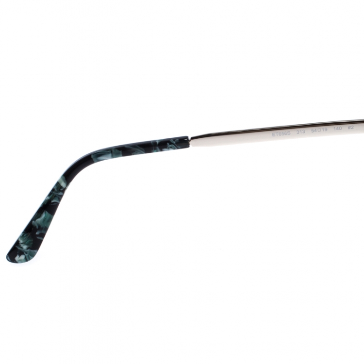 Pre Owned Etro Marble Green Gradient ET656S Cat Eye Sunglasses 