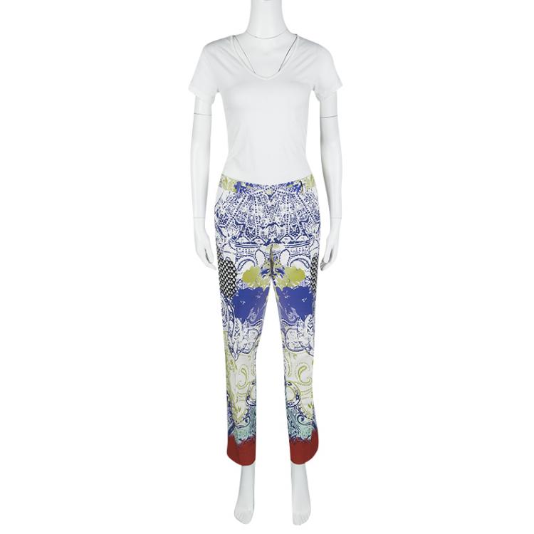 Pre Owned Etro Multicolor Printed Tapered Pants M