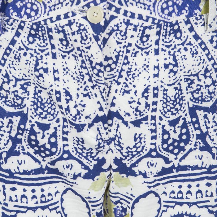 Pre Owned Etro Multicolor Printed Tapered Pants M