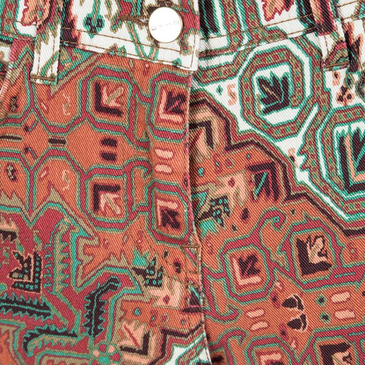 Pre Owned Etro Multicolor Printed Stretch Denim Skinny Jeans S