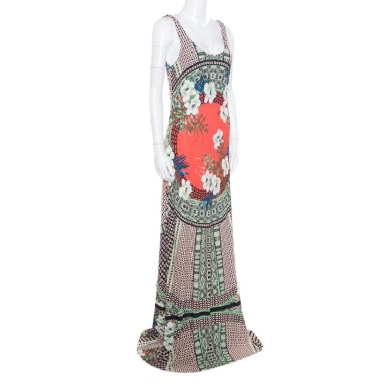 Pre Owned Etro Multicolor Floral Printed Sleeveless Maxi Tank Dress L