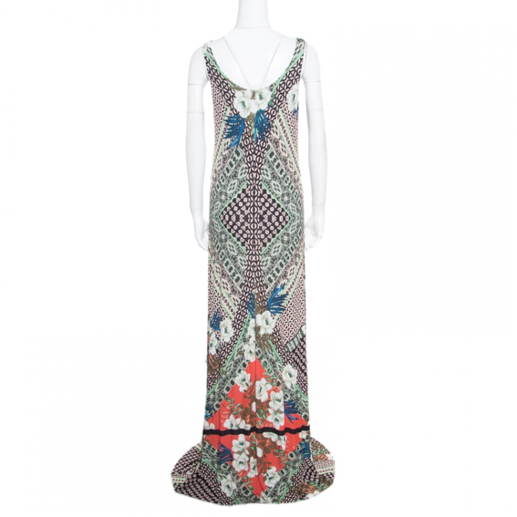 Pre Owned Etro Multicolor Floral Printed Sleeveless Maxi Tank Dress L