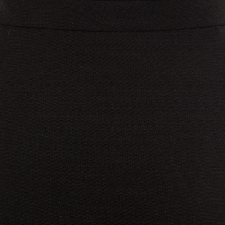 Pre Owned Etro Black Wool Flounce Skirt M