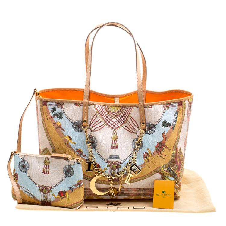 Pre Owned Etro Multicolor Printed Coated Canvas Ramadan Edition Shopping Tote