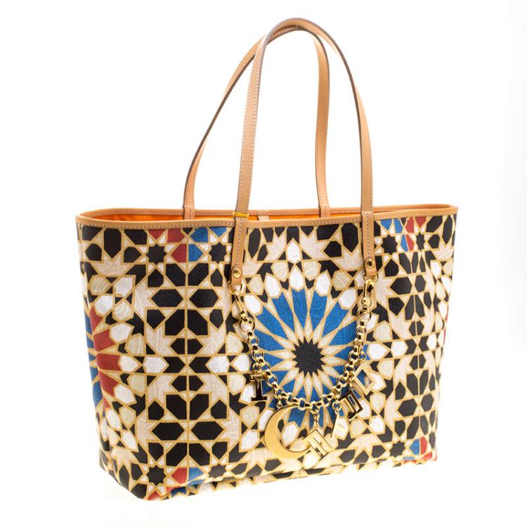 Pre Owned Etro Multicolor Printed Coated Canvas Ramadan Edition Shopping Tote