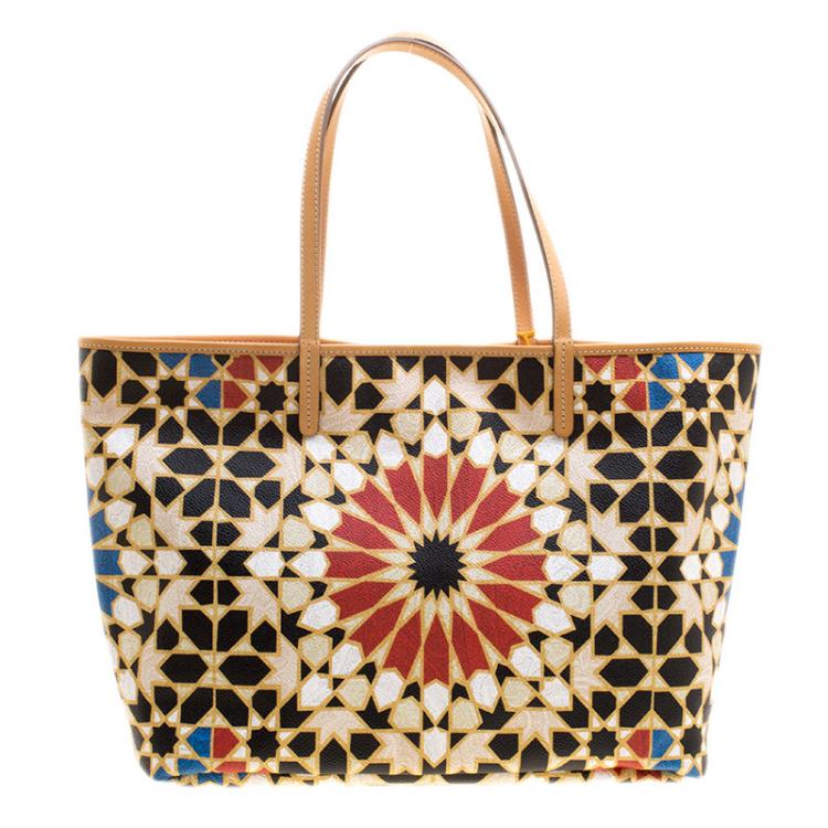 Pre Owned Etro Multicolor Printed Coated Canvas Ramadan Edition Shopping Tote