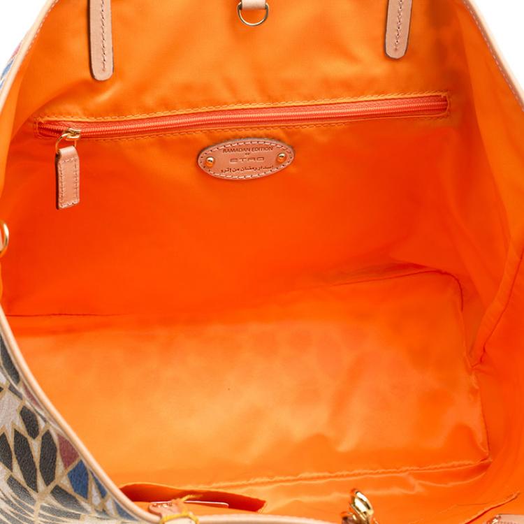 Pre Owned Etro Multicolor Printed Coated Canvas Ramadan Edition Shopping Tote
