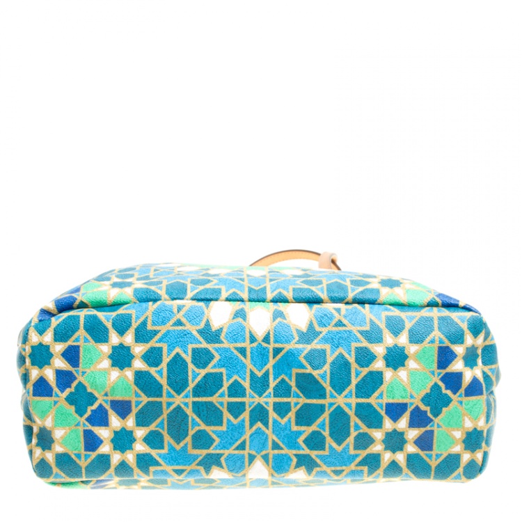 Pre Owned Etro Multicolor Printed Coated Canvas Shopping Tote