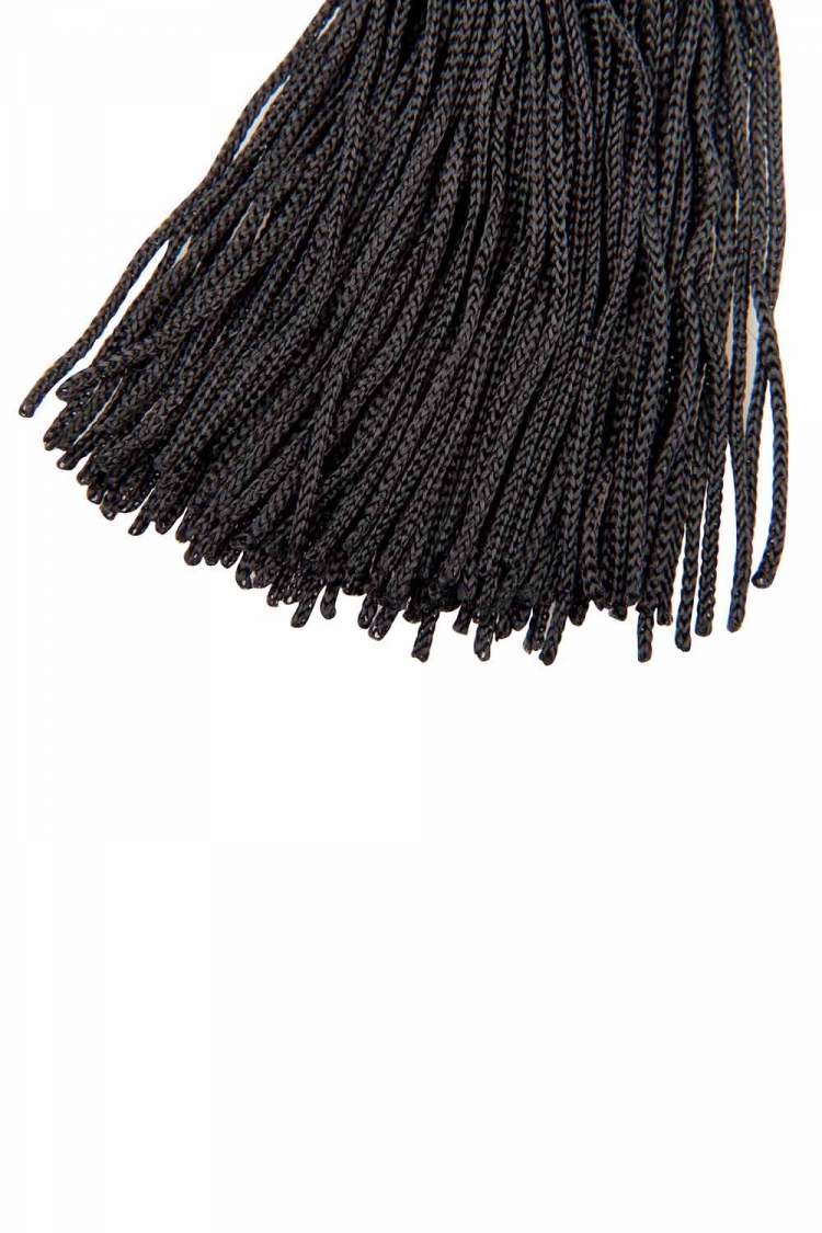 Pre Owned Etro Black Rhombus Embellished Gold Tone Clip-on Long Tassel Earrings