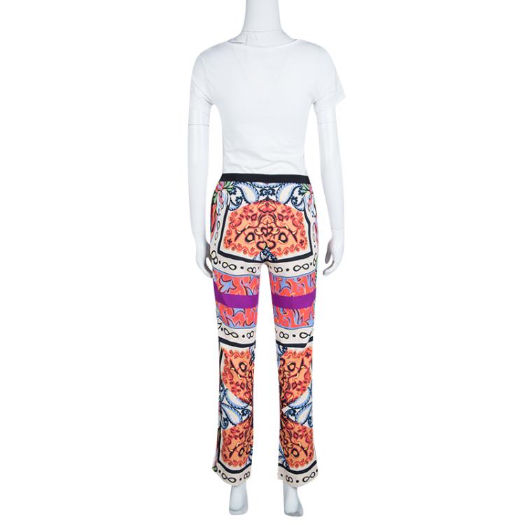 Pre Owned Etro Multicolor Printed Pants S
