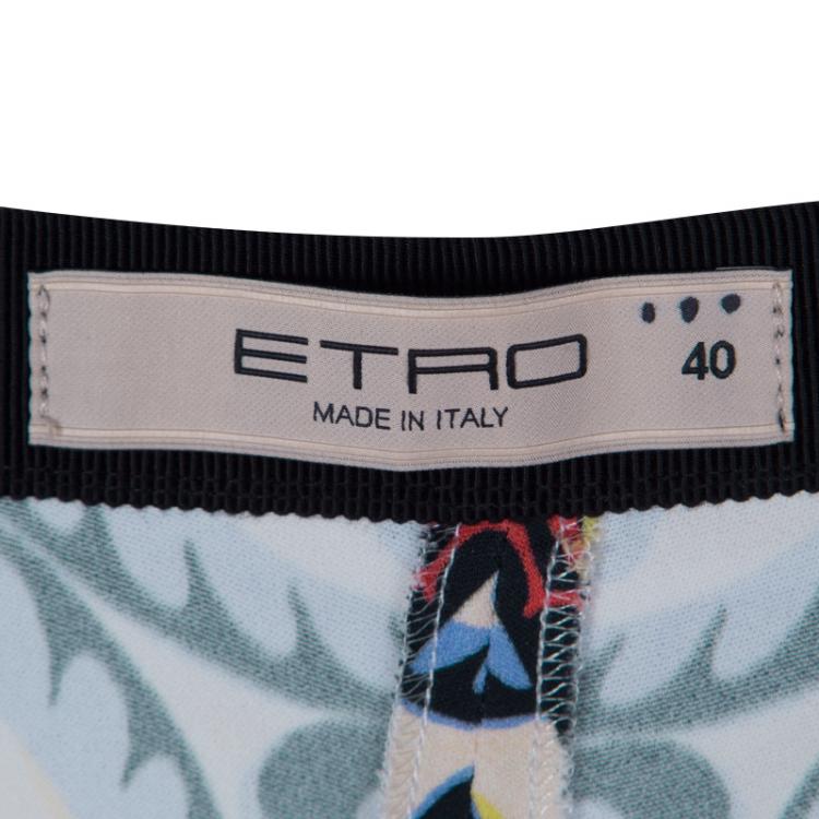 Pre Owned Etro Multicolor Printed Pants S
