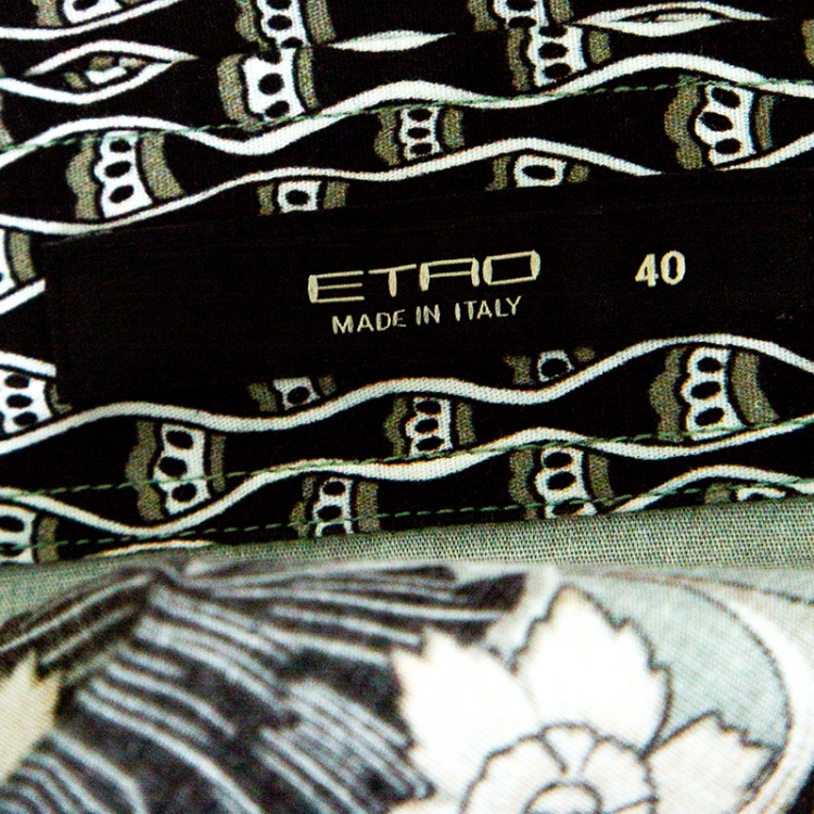 Pre Owned Etro Multicolor Printed Cotton Long Sleeve Button Front Shirt S