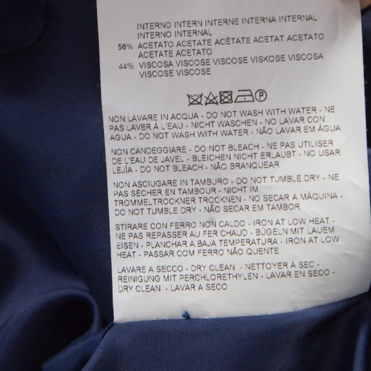Pre Owned Etro Blue and Gold Lurex Embroidered Jacquard Jacket L