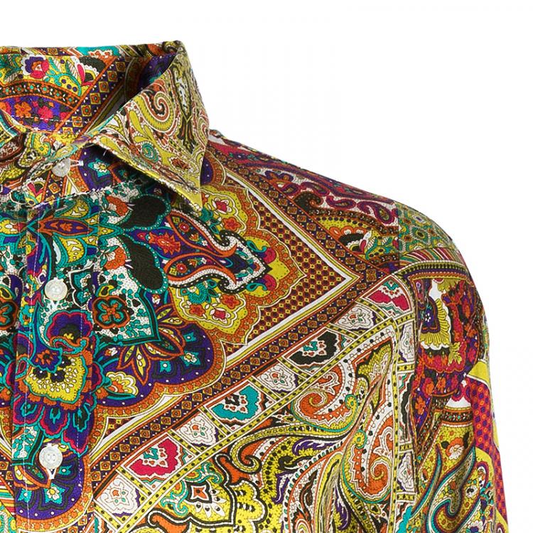 Pre Owned Etro Multicolor Paisley Print Shirt M