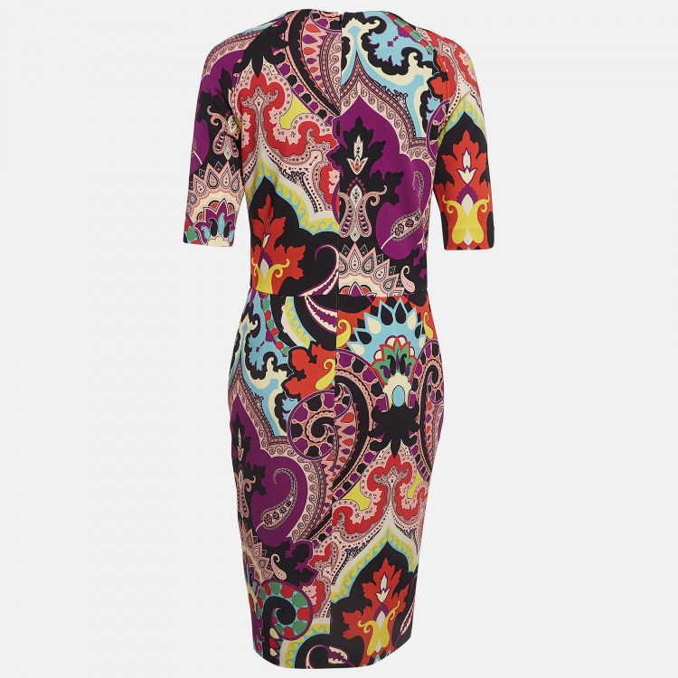 Etro Multicolor Printed Jersey Short Dress M Etro TLC