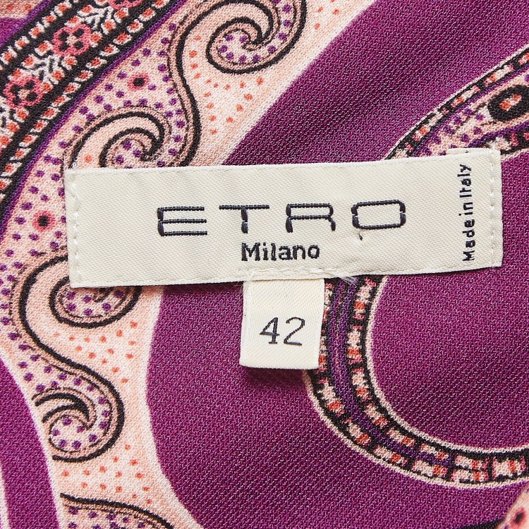 Pre Owned Etro Multicolor Printed Jersey Short Dress M