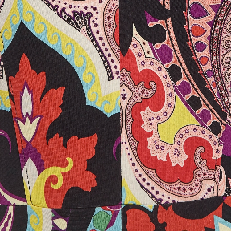 Pre Owned Etro Multicolor Printed Jersey Short Dress M