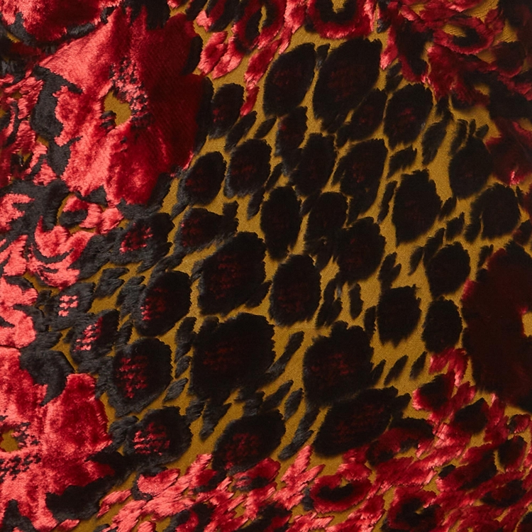 Pre Owned Etro Multicolor Velvet Patterned Silk Blend Maxi Dress S