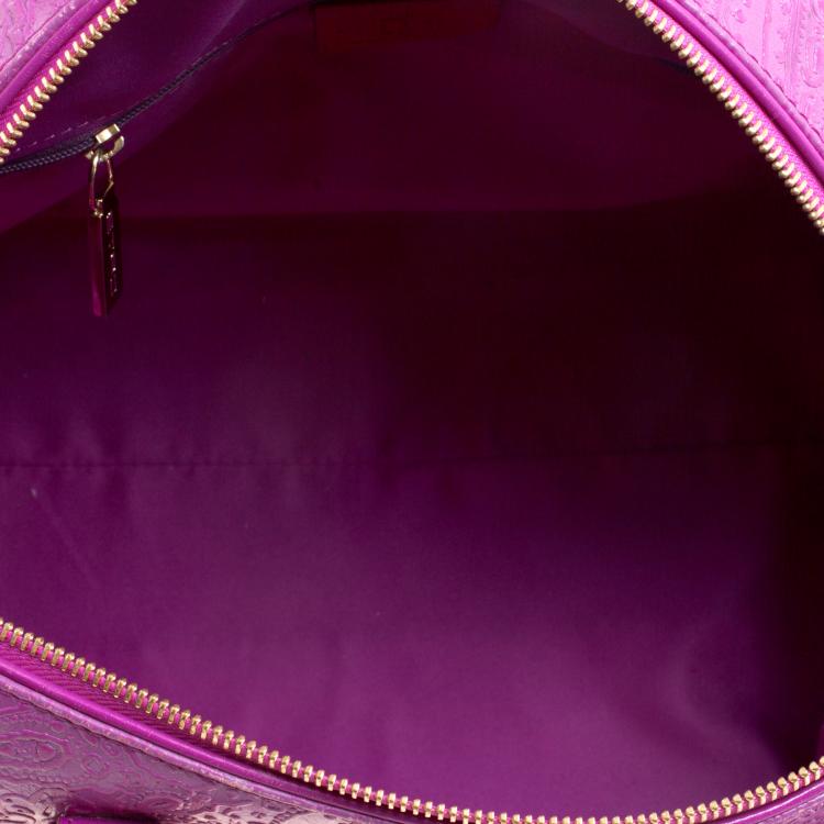 Pre Owned Etro Pink Embossed Leather Satchel