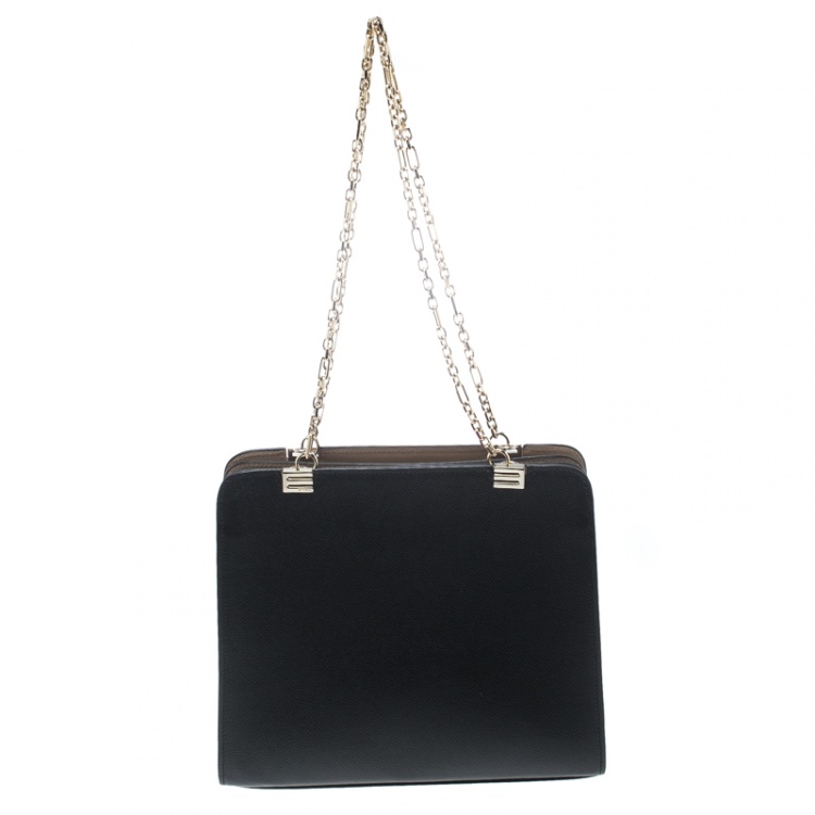 Pre Owned Etro Black/Brown Leather Shoulder Bag