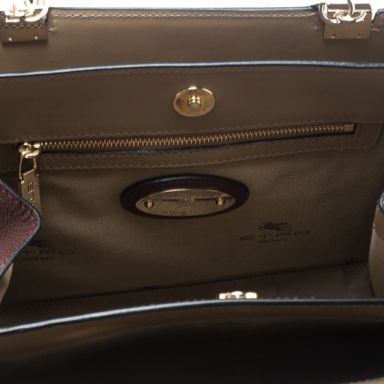 Pre Owned Etro Black/Brown Leather Shoulder Bag