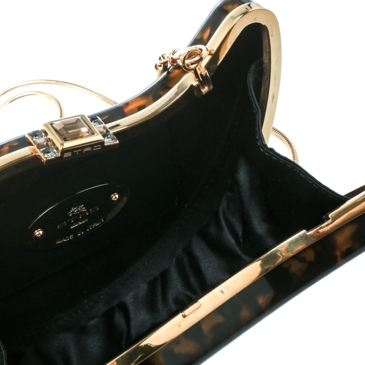 Pre Owned Etro Brown Perspex Shoulder Bag