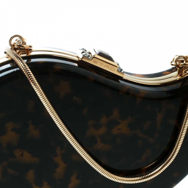Pre Owned Etro Brown Perspex Shoulder Bag