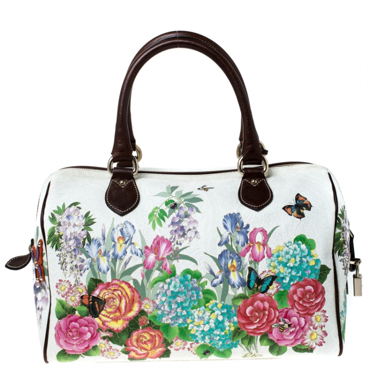 Pre Owned Etro Multicolor Paisley Printed Coated Canvas Boston Bag