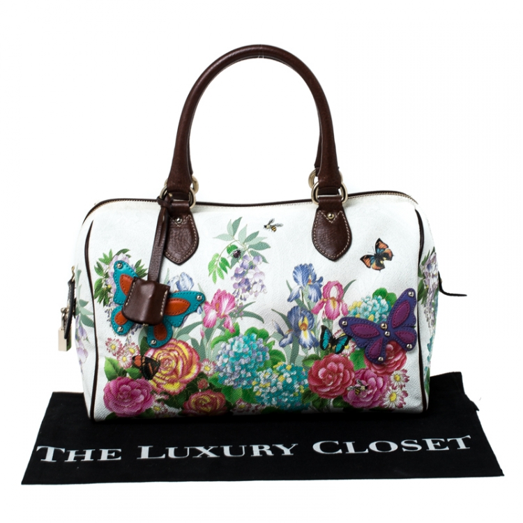 Pre Owned Etro Multicolor Paisley Printed Coated Canvas Boston Bag