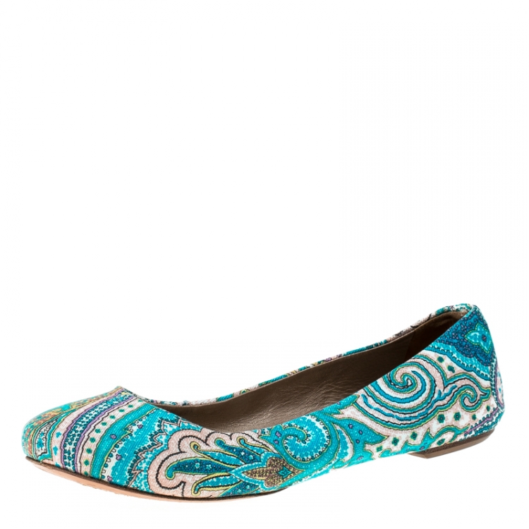 printed ballet flats