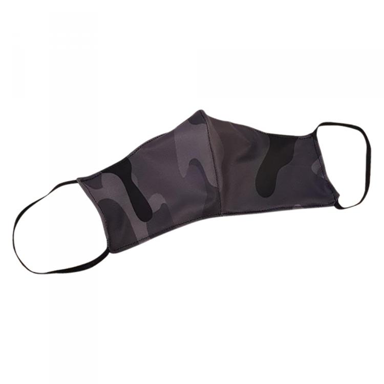 Pre Owned Non-Medical Handmade Grey Camouflage Cotton Face Mask - Pack of 5