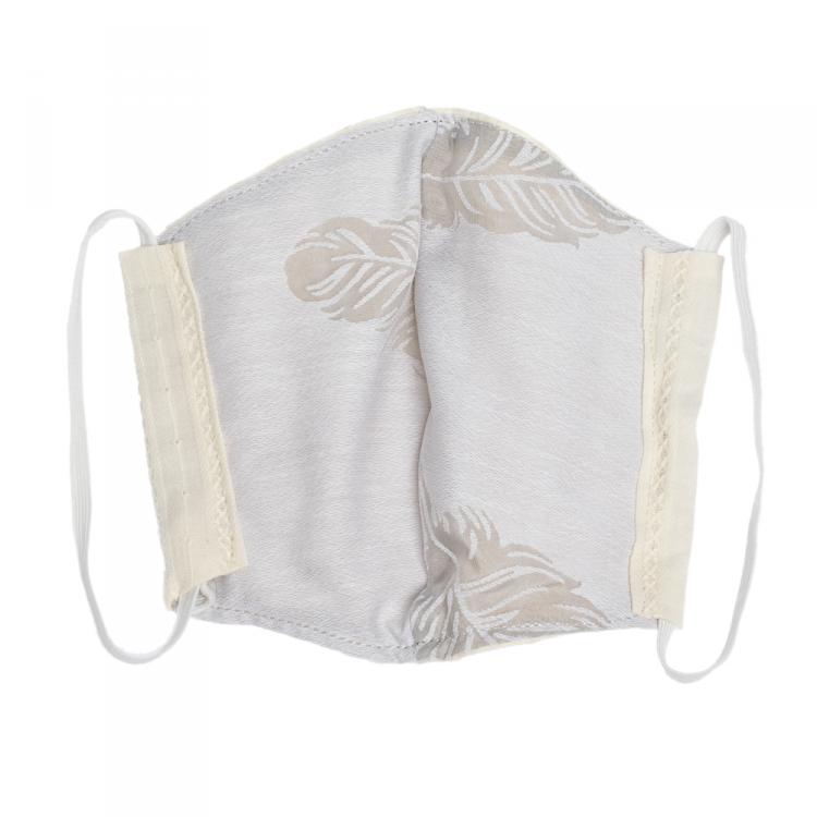 Pre Owned Non-Medical Handmade White Embroidered Cotton Face Mask - Pack Of 2 (Available for UAE Customers Only)