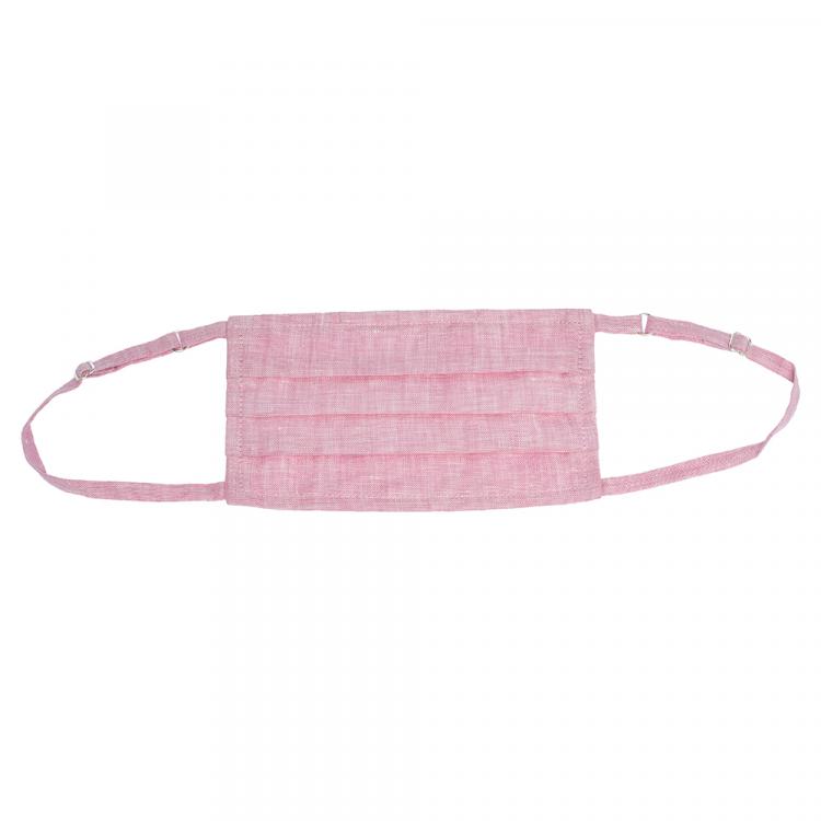 Pre Owned Collars & Cuffs Non-Medical Handmade Blush Pink Linen Face Mask (Available for UAE Customers Only)