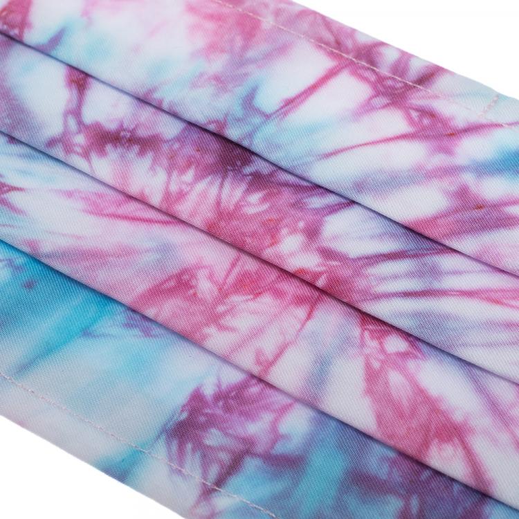 Pre Owned Non-Medical Handmade Pink/Blue Tie Dye Face Mask By Mr. Moudz Collection (Available for UAE Customers Only)