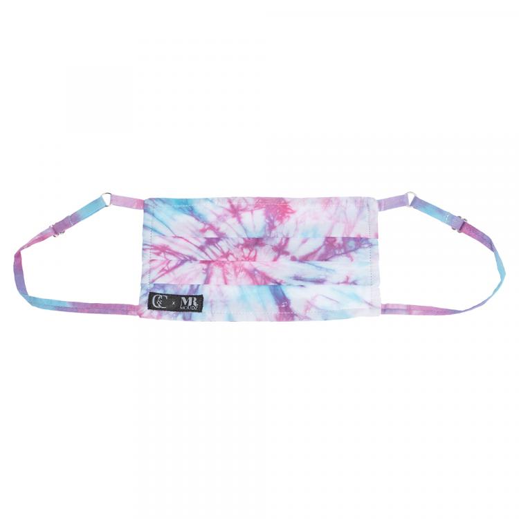 Pre Owned Non-Medical Handmade Pink/Blue Tie Dye Face Mask By Mr. Moudz Collection (Available for UAE Customers Only)