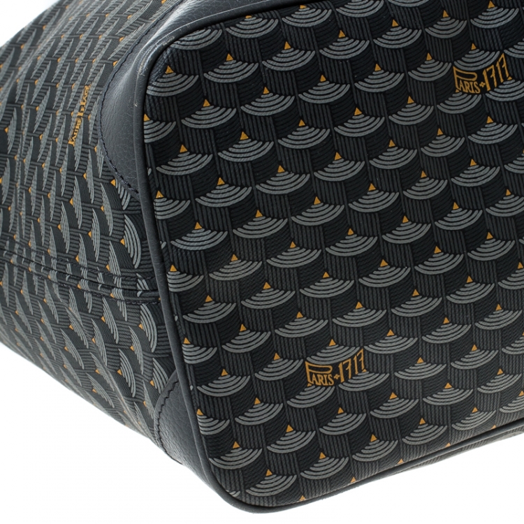 Pre Owned Fauré Le Page Grey Monogram Coated Canvas Daily Battle Tote