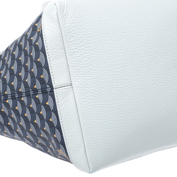 Pre Owned Faure Le Page Grey Toile Ecailles Carry on Tote