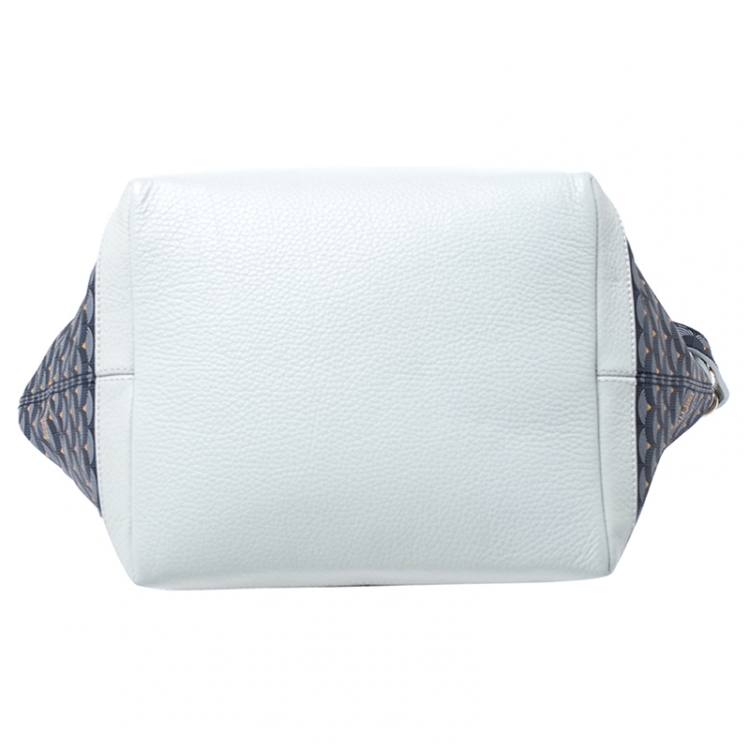 Pre Owned Faure Le Page Grey Toile Ecailles Carry on Tote