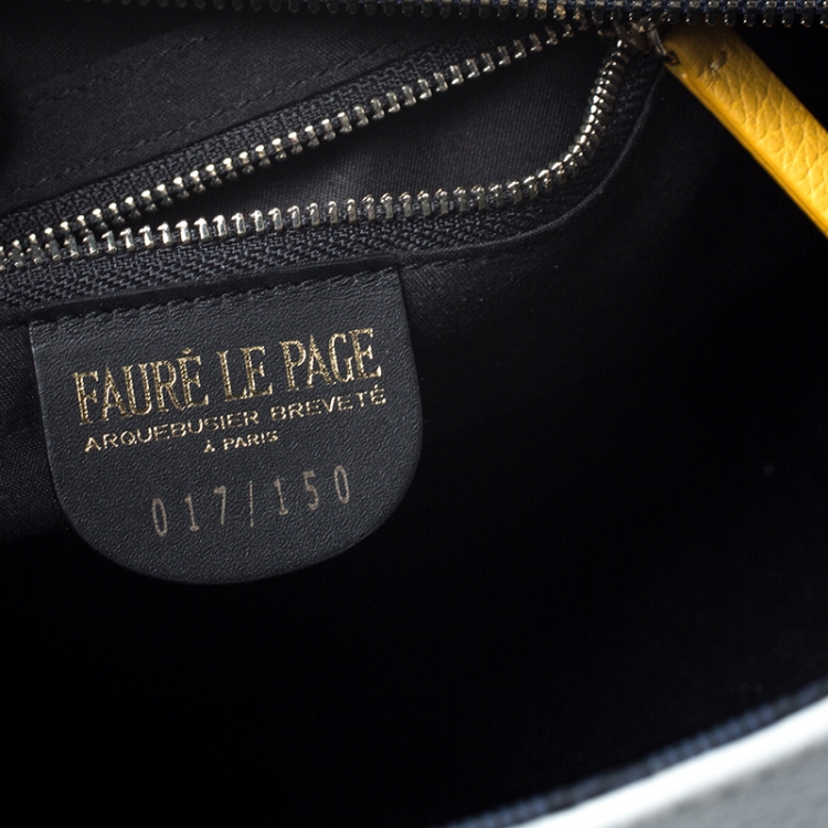 Pre Owned Faure Le Page Grey Toile Ecailles Carry on Tote