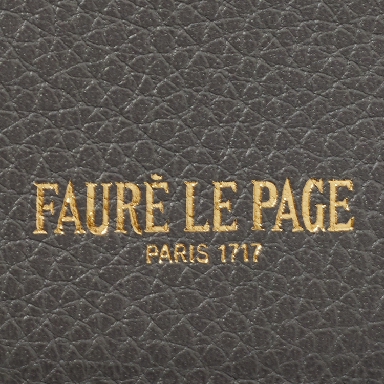 Pre Owned Faure Le Page Multicolor Coated Canvas and Leather Zip Card Holder