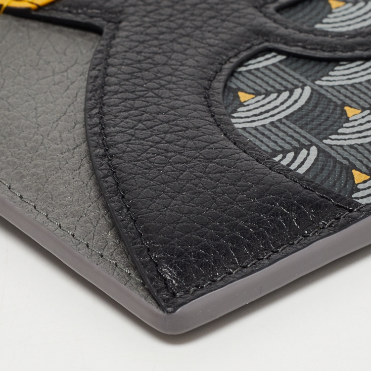 Pre Owned Faure Le Page Multicolor Coated Canvas and Leather Zip Card Holder