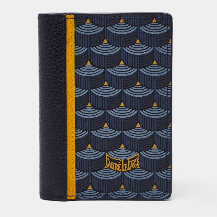 Pre Owned Faure Le Page Multicolor Coated Canvas and Leather Card Case