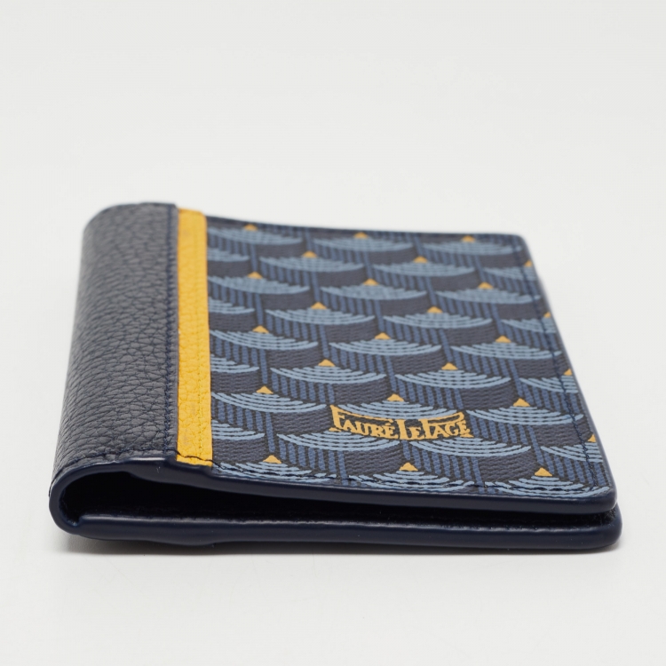 Pre Owned Faure Le Page Multicolor Coated Canvas and Leather Card Case