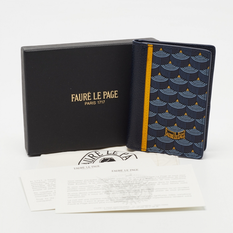 Pre Owned Faure Le Page Multicolor Coated Canvas and Leather Card Case